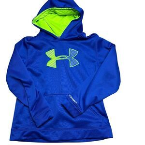 Under Armour Youth Large Hooded Sweatshirt Royal Blue and Neon Yellow